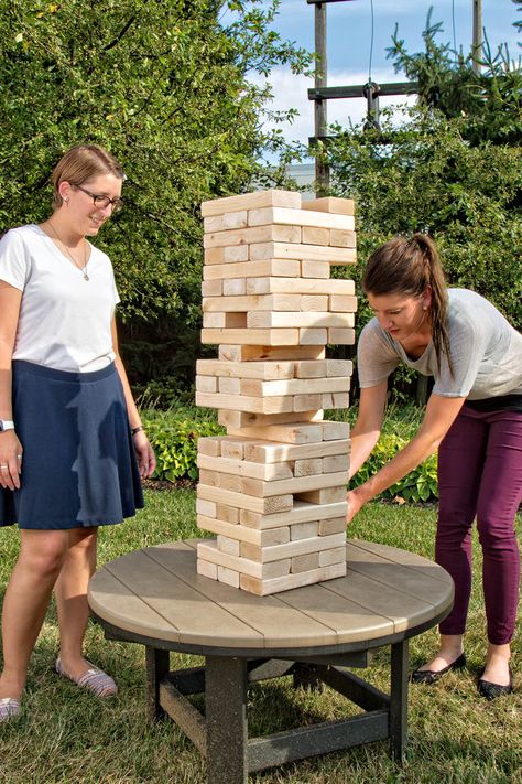 Outdoor Jenga, Life Size Jenga, Life Size Games, Outdoor Games Adults, Picnic Games, Outdoor Party Games, Door Games, Giant Jenga, Outside Games