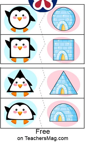 This Penguin shape matching activity is great fun to do with your students! It is wonderful for doing an Antarctic theme full of snow, ice, and penguins! Penguin Math, Urs Polar, Penguin Theme, Winter Activities Preschool, Polar Animals, Shapes Preschool, Winter Preschool, Shapes Activities, Winter Crafts For Kids