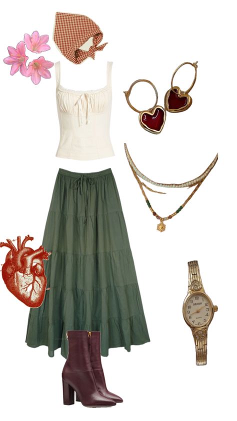 Earth Tone Concert Outfit, New Orleans Outfits Summer, Renn Faire Outfit, Faire Outfit, Renn Faire, Daily Fits, Grunge Boy, Country Style Outfits, Cottagecore Outfits