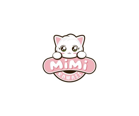 Kawaii, Kawaii Logo Design, Modern Kingdom, Retail Logo Design, Logo Design Fonts, Kawaii Logo, Pet Shop Logo, Cat Logo Design, Graphic Shapes Design