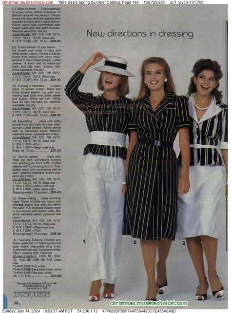 Early 90s Fashion, 1980 Fashion, Fashion 30s, Striped Peplum Top, 80s Women, Christmas Catalogs, Century Clothing, Fashion Marketing, 1980s Fashion