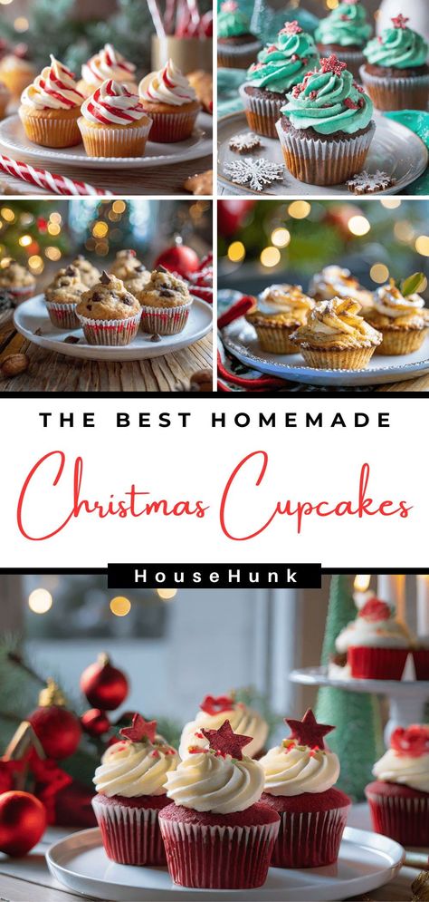 Winter Flavored Cupcakes, Pie, Winter Flavor Cakes, Christmas Flavored Cupcakes, Christmas Cupcakes Flavors, Christmas Flavor Cupcakes, Winter Cupcake Flavors, December Cupcakes, Mini Christmas Cupcakes