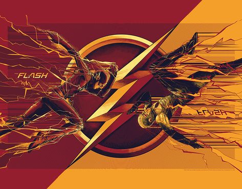 Dc Speedsters, Flash Season 4, Anti Flash, Mondo Posters, Flash Vs, Reverse Flash, Screen Print Poster, Batman Beyond, Black Panther Marvel