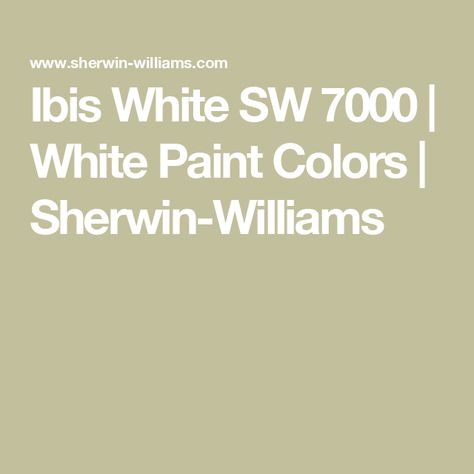 Ibis White SW 7000 | White Paint Colors | Sherwin-Williams City Loft Paint Color, City Loft Paint, City Loft Sw, White Paint Color, Origami White, City Loft, Sherwin Williams Paint Colors, White Paint Colors, Paint Projects