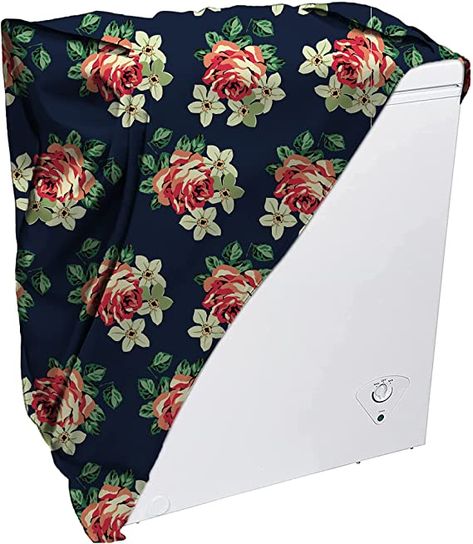 Chest Freezer Cover,Waterproof Dustproof Outdoor or Indoor Protect Deep Freezer Cover Fit for Compact Chest Freezer 5.0 Cubic Feet Freezer Cover 28L X 22W X 34H Inch,Flower Chest Freezer Cover, Deep Freezer Cover, Ice Scoops, Deep Freezer, Portable Refrigerator, Washing Machine Cover, Flower Branding, Chest Freezer, Christmas Kitchen Decor