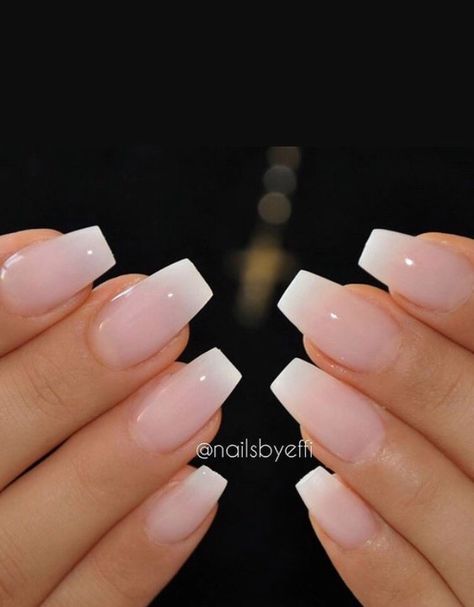 Umbre Nails, Milky Nails, Graduation Nails, Ombre Acrylic Nails, Classy Acrylic Nails, Bride Nails, Summer Acrylic Nails, Neutral Nails, Bridal Nails