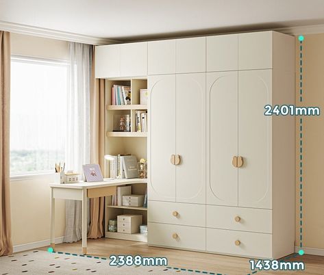 Akira Children Wardrobe from LINSY KIDS Kids Wardrobe Design Modern, Kids Room Wardrobe Design, Room Wardrobe Design, Childrens Bedroom Storage, Door Desk, Shoe Rack Living Room, Desk Cabinet, Home Office Furniture Desk, Kids Wardrobe