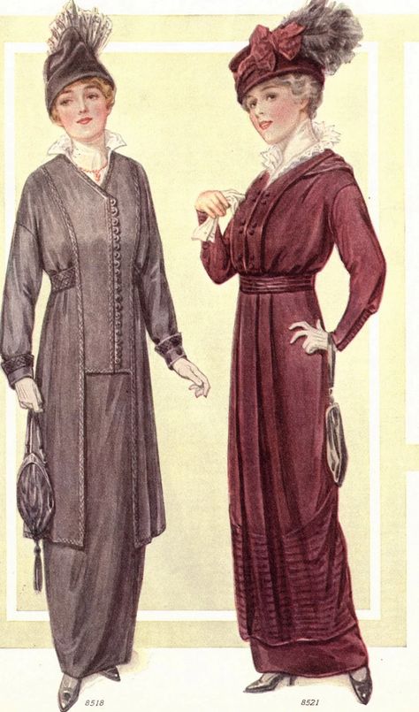 1914 Dress, 1914 Fashion, Journal October, Fashion Through The Decades, Ladies Home Journal, 1910s Fashion, Home Journal, Pencil Skirt Outfits, 20th Century Fashion