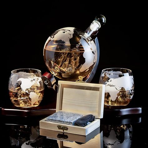 Whiskey decanter display