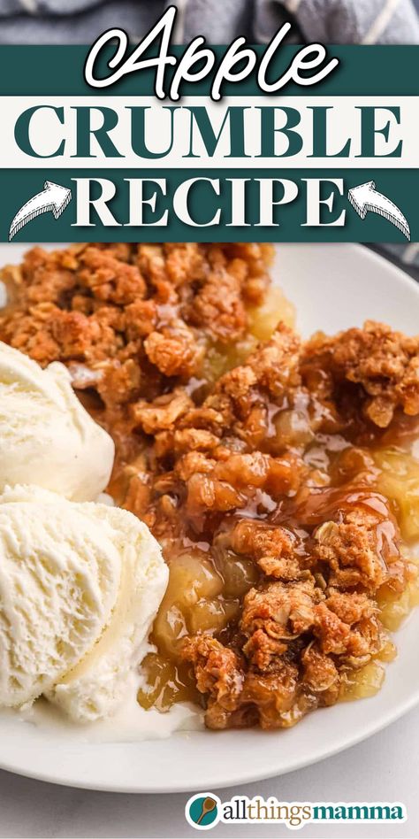 close up image of Apple Crumble dessert. Apple Crumble With Oats, Apple Crumble Topping, Easy Apple Crumble, Fall Apple Recipes, Picking Apples, Apple Crumble Recipe, Apple Crisp Easy, Fruit Crumble, Oat Crumble