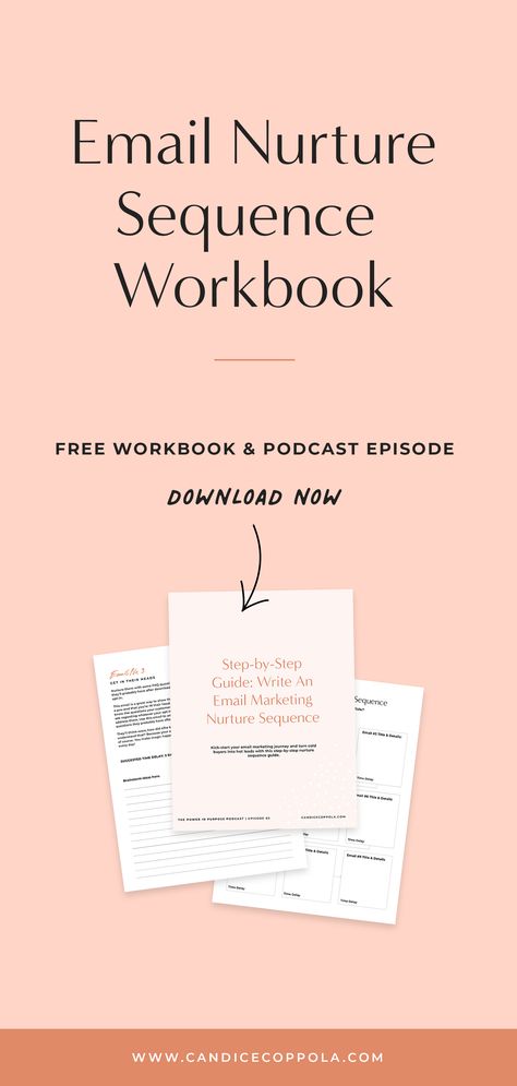 Write A High-Converting Email Marketing Nurture Sequence After listening to episode #65 of The Power in Purpose Podcast, use this nurture sequence workbook create or revamp your email marketing nurture sequence. Here's what's included in this free download Put your email marketing on auto pilot with a nurture sequence that warms up your audience, connects with them, and helps to sell out your signature services. Nurture Sequence, Email Welcome Sequence, Email Nurture Sequence, Email Copywriting Templates, Business Organization Printables, Email Marketing Course, Free Email Marketing Tools, Write An Email, Email Marketing Automation