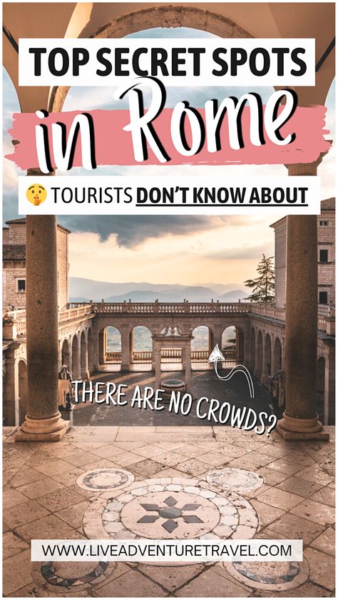 You can see the beautiful parts of Italy's capital city with this Rome Hidden Gems post. These are some of the best things to do in Rome that you might not have heard of. Find out about parts of Rome that will bring your itinerary to life. Things to do in Rome that are unique and unusual can be found in this travel guide. The must-see destinations are always crowded. Take these Rome tips on your trip to Rome to make it even better! Things To Do In Rome Italy, Must See In Rome, Rome Tips, Free Things To Do In Rome, Rome Vacation, Italy Trip Planning, Trip To Rome, Things To Do In Rome, Rome Itinerary