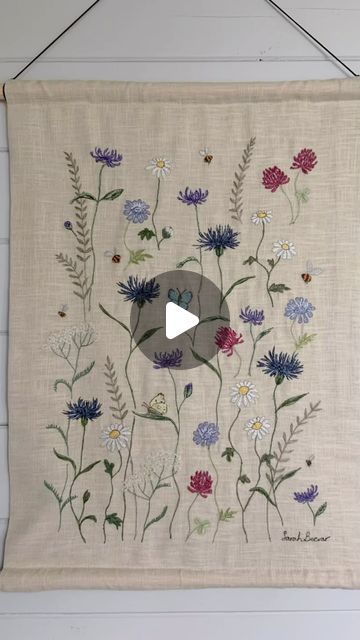 Field Scabious, Small Sketches, Large Embroidery, South Downs, Red Clover, Embroidered Art, East Sussex, Flower Field, Embroidery Stitches