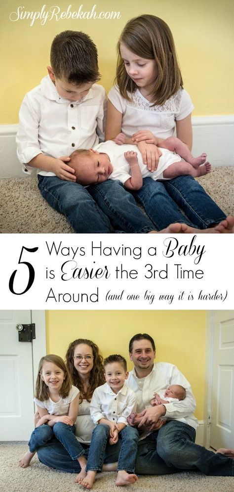 Nervous about having a baby? It really does get easier. Having A Third Baby, 3rd Baby Must Haves, Period Health, Pregnancy Period, Baby Delivery, Motherhood Tips, Mom Of 3, Introducing Solids, First Time Mom