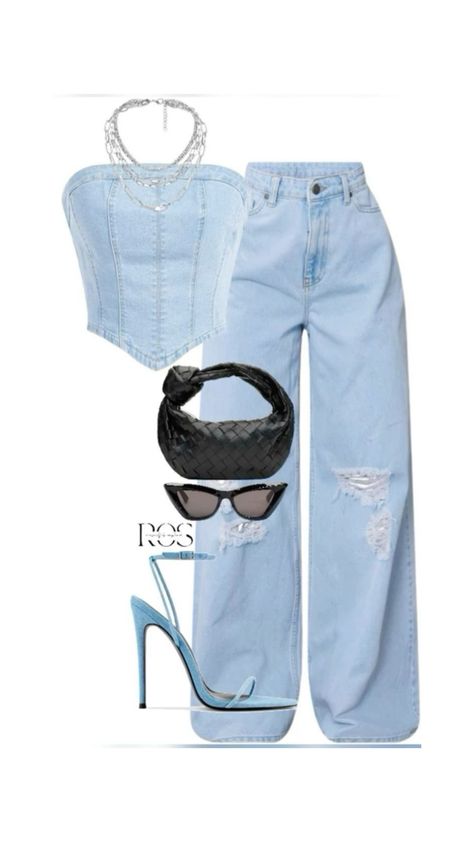 Shein Denim Outfits, Outfits To Wear To Brunch, Fasion Outfits, Casual Preppy Outfits, Shein Outfits, Classy Casual Outfits, Easy Trendy Outfits, Looks Chic, Cute Everyday Outfits