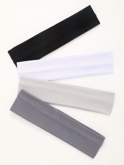 4pcs Women's Stretchy Hair Bands - Soft Fabric Headbands For Long & Short Hair, Suitable For Yoga, Running, Workout Multicolor Casual   Polyester Plain   Spring/Summer,Fall/Winter Women Accessories, size features are:Bust: ,Length: ,Sleeve Length: Yoga Headbands, Long Short Hair, Long To Short Hair, Christmas Letter, Skater Jeans, Stretchy Headbands, Summer Sun Hat, Sports Headbands, Fabric Headbands