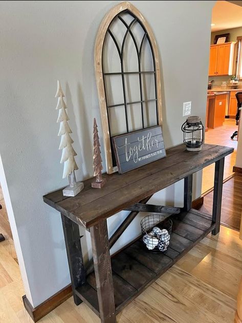 Rustic Entryway, Entry Table, Entryway, Favorite Places