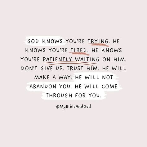 My Bible & God | Love. Faith. Hope. 🌿 | God sees our efforts and struggles. The Bible says in Hebrews 4:13 (NIV): “Nothing in all creation is hidden from God’s sight. Everything… | Instagram God Is Not In A Hurry You Are, God Sees Everything, Trust In His Plan, The God Who Sees, Psalm 56 8, Waiting Season, Words From God, Hebrews 4, Wait For The Lord