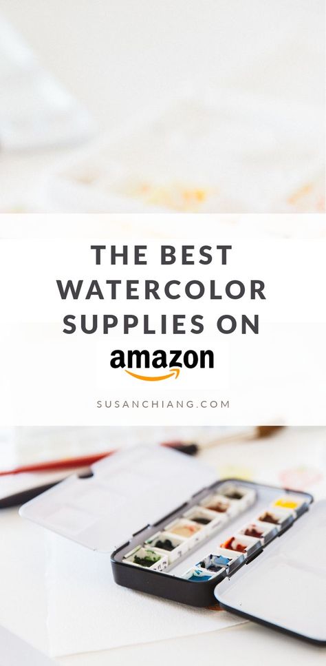 The Best Watercolor Supplies To Buy On Amazon | Susan Chiang Best Watercolor Paper, Best Watercolor, Watercolor Supplies, Watercolor Workshop, Watercolor Kit, Watercolor Journal, The Push, Diy Watercolor Painting, Be Dangerous