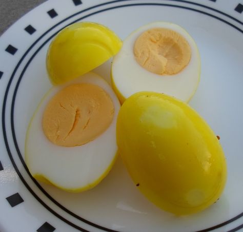 How about whipping up a batch of these Mustard Pickled Eggs  for Father Mustard Eggs, Canning Granny, Pickled Eggs Recipe, Mustard Pickles, Pickled Eggs, Amish Recipes, Pickling Recipes, Hard Boiled, Fermented Foods