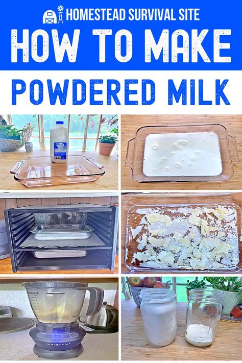 Learn how to make powdered milk at home for long-term food storage. This guide provides step-by-step instructions for preserving milk. Homestead Rescue, Dehydration Recipes, Dehydrator Recipes Fruit, Homestyle Meals, Pantry Basics, Dehydrating Food Storage, Survival Food Storage, Dehydrating Food, Emergency Preparedness Food