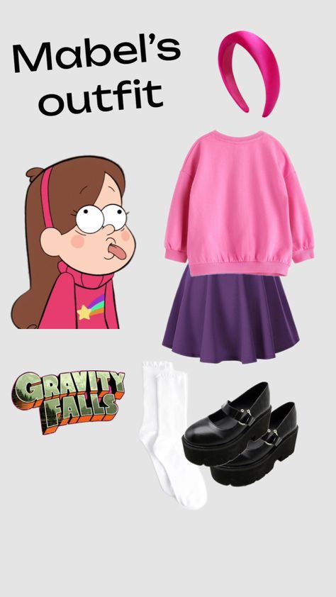 #gravityfalls #mabelpines Mabel Pines Outfits Style, Mabel Gravity Falls Costume, Mabel Halloween Costume, Mabel Pines Outfits, Mabel Pines Costume, Mabel Outfits, Mable Gravity Falls, Mabel Pines Cosplay, Mable Pines