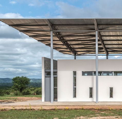 Double Roof Architecture, Lusaka Zambia, Roof Architecture, Roof Structure, Roof Detail, Roof Design, Facade Design, School Architecture, Metal Roof