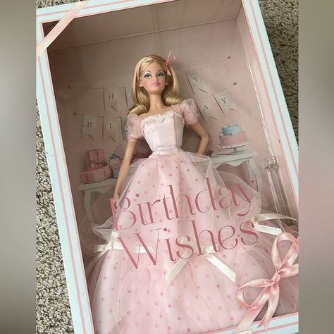 2012 Birthday Wishes Barbie Birthday Wishes Barbie, Barbie Shop, Barbie Birthday, Barbie Collection, Birthday Wishes, The Box, Dolls, Silk, Stone