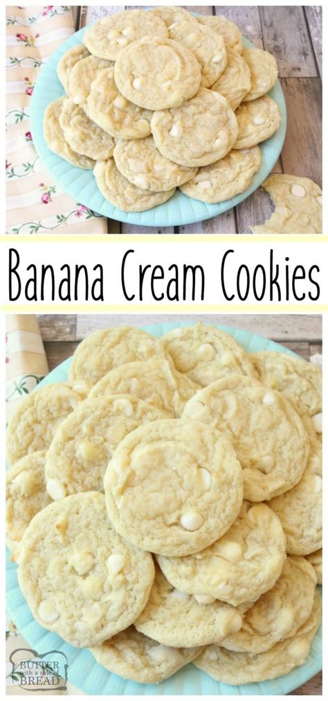 Easy Pudding, Banana Cookie Recipe, Pudding Cookies Recipes, Crunch Cheesecake, Moms Recipes, Easy Puddings, Cinnamon Crunch, Cream Cookies, Pudding Cookies