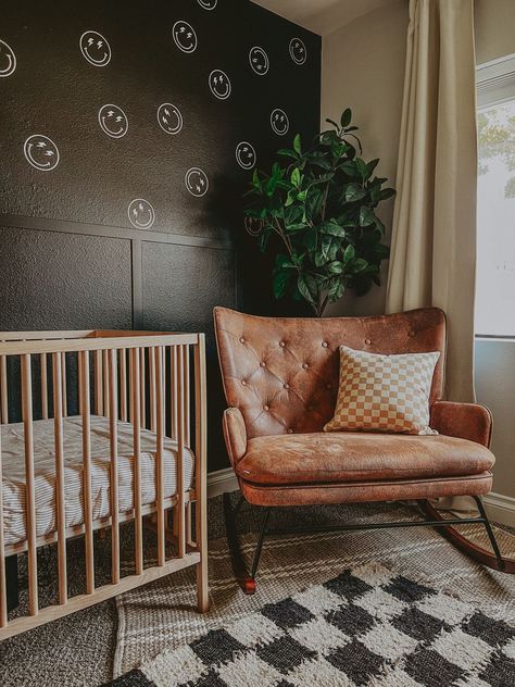 HomSof, Coffee High Back Rocking … curated on LTK Gender Neutral Moody Nursery, Checkered Nursery Rug, Neutral Retro Aesthetic, Black And Brown Nursery Boy, Neutral Checkered Nursery, Gender Neutral Nursery With Color, Edgy Nursery Ideas, Checkered Theme Nursery, Neutral And Black Home Decor