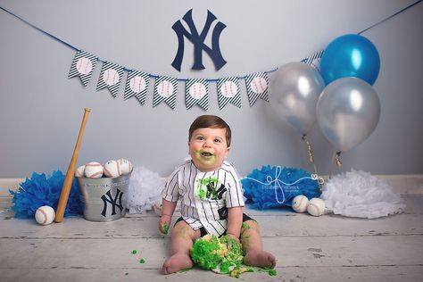 Baseball Smash Cake, Smash Cake Photography, Smash Cake Session, Baseball First Birthday, Boys First Birthday Party Ideas, Smash Cake Boy, Fall Mini Sessions, First Birthday Party Themes, Holiday Photography