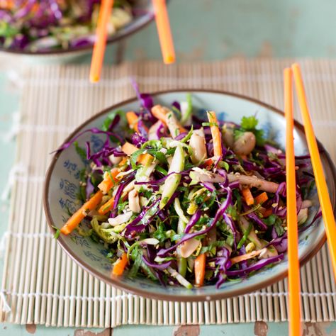 Crunchy Asian slaw - Nadia Lim | Nude Food Crunchy Asian Slaw, Salad Variations, Asian Slaw Salad, Asian Coleslaw Recipe, Recipe Tin Eats, Asian Slaw Recipe, Tin Eats, Asian Marinade, Nadia Lim