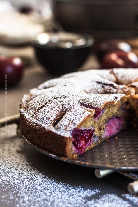 Austrian German Plum Cake Recipe (Zwetschgenkuchen) Austrian Plum Cake Milk Street, Eastern European Desserts, Plum Recipes Dessert, Best Cakes In The World, German Cake Recipes, German Plum Cake, Austrian Desserts, Plum Cake Recipe, Plum Dessert