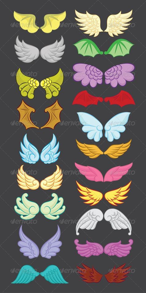 How To Draw Wings, Cartoon Wings, Draw Wings, Ali D'angelo, Angel Wings Drawing, Wings Drawing, 강아지 그림, Wings Art, Dragon Wings