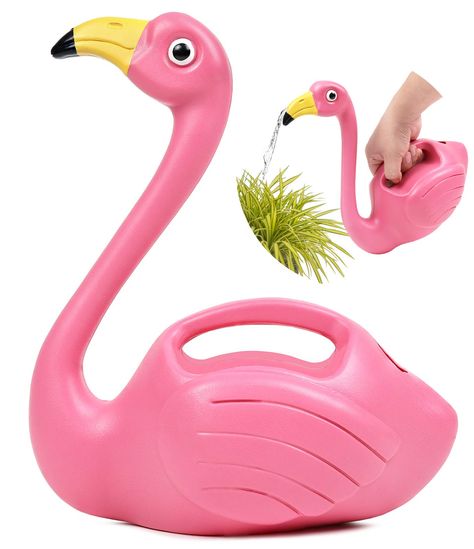 PRICES MAY VARY. This cute watering can is a versatile small watering can for indoor plants around the home, or outdoor. Pink flower watering can has an easy pour spout and a comfy handle Made of thick weather resistant durable plastic for indoor and outdoor use Holds 0.4 Gallons of water - measures 11 x 9 x 5.5 inches Perfect Size suitable for adults and children to use How does your garden grow? By keeping it watered with this sweet, trendy Galashield Flamingo Watering Can thats how! Product F Cute Watering Can, Flamingo Projects, Flamingo Party Favors, Plant Watering Can, Small Watering Can, Plant Watering, Flamingo Theme, Flamingo Party, Home Goods Decor