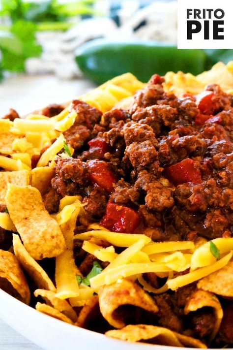 Frito Pie Chili Recipe, Frito Pie Chili, Frito Pie Recipe, Frito Chili, Frito Chili Pie, Chili Pie, Cozy Soups, How To Cook Chili, Cooking With Ground Beef