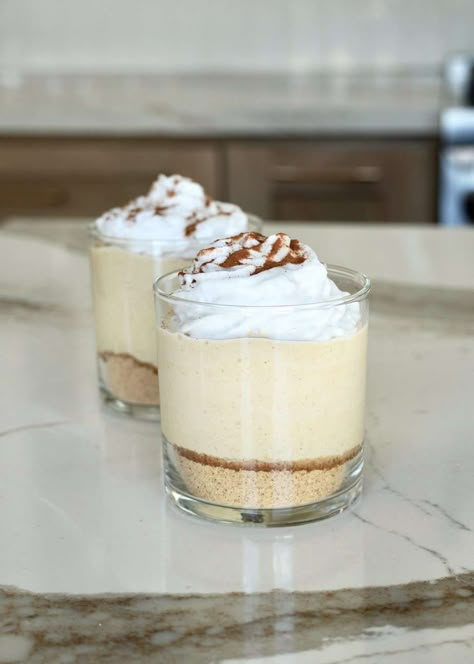 Pumpkin Cheesecake Jars - Lovely Delites Healthy Tagalongs, Pumpkin Cheesecake Pudding, Coffee Truffles, Lovely Delites, Anabolic Recipes, Cheesecake Jars, Vegan Snickers, Keto Caramel, Jar Desserts