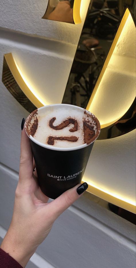 Ysl Cafe Paris, Ysl Coffee, Saint Laurent Coffee, Elite Lifestyle, Coffee Paris, Coffee In Paris, Coffee Fall, Luxe Aesthetic, Beauty Drinks