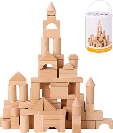 Wooden Blocks For Kids, Wooden Blocks Toys, Preschool Learning Toys, Blocks Preschool, Blocks For Toddlers, Wooden Building, Wooden Building Blocks, Activity Cube, Wood Building