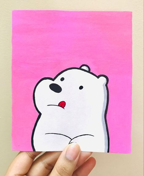 We bare bears acrylic painting | Mini canvas art, Simple canvas paintings, Pop art canvas in 2022 | Mini canvas art, Cute canvas paintings, Simple canvas paintings Mini Canvas Art Pink Aesthetic, Pink Aesthetic Canvas Painting, Mini Canvas Art Simple, Kawaii Paintings On Canvas, Canvas Art Simple, Paintings Pop Art, Painting Mini Canvas, Cute Easy Paintings, Mini Toile