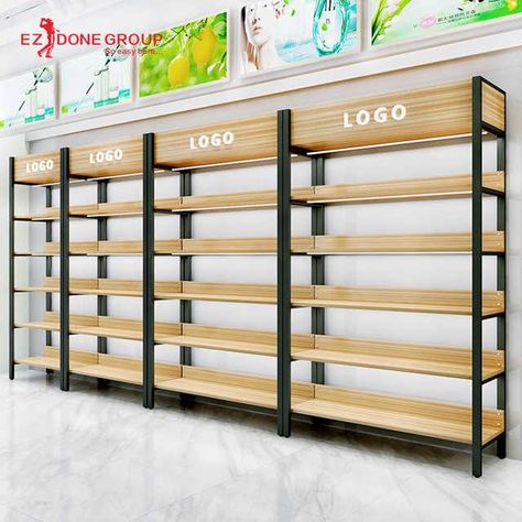 Source Retail store display rack cosmetic single side shelving on m.alibaba.com | Grocery store design, Store shelves design, Store design interior Store Shelving Ideas Retail Displays, Retail Shelving Ideas, Retail Store Layout, Supermarket Design Interior, Store Shelves Design, Shop Shelving, Grocery Store Design, Retail Store Interior Design, Clothing Store Interior