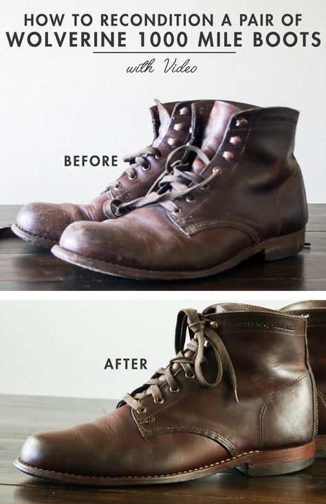 How to Recondition a Pair of Wolverine 1000 Mile Boots + Video! Mens Duck Boots Outfit, Mens Duck Boots, Wolverine 1000 Mile Boots, 1000 Mile Boots, Wolverine 1000, Wolverine 1000 Mile, Wolverine Boots, Boots Outfit Ankle, Boot Fashion