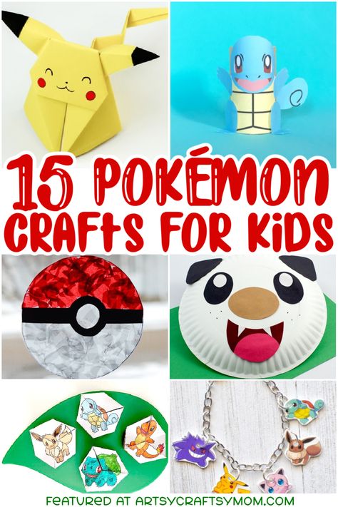 Pokemon Board Game Diy, Video Game Art Projects, Pokemon Preschool Activities, Wacky Crafts For Kids, Pokemon Club Ideas, Easy Pokemon Crafts, Pokemon Arts And Crafts, Sonic Craft For Kids, Pokemon Crafts Diy