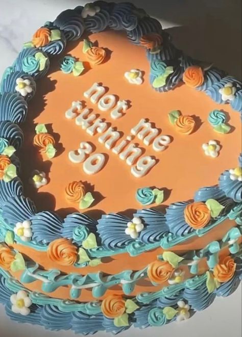 35 Birthday Cake, 25th Anniversary Cake Ideas, 30th Birthday Cake For Women, Anniversary Cake Ideas, 25th Anniversary Cake, Orange Birthday Cake, 35 Birthday, 30th Birthday Ideas For Women, 30th Birthday Themes