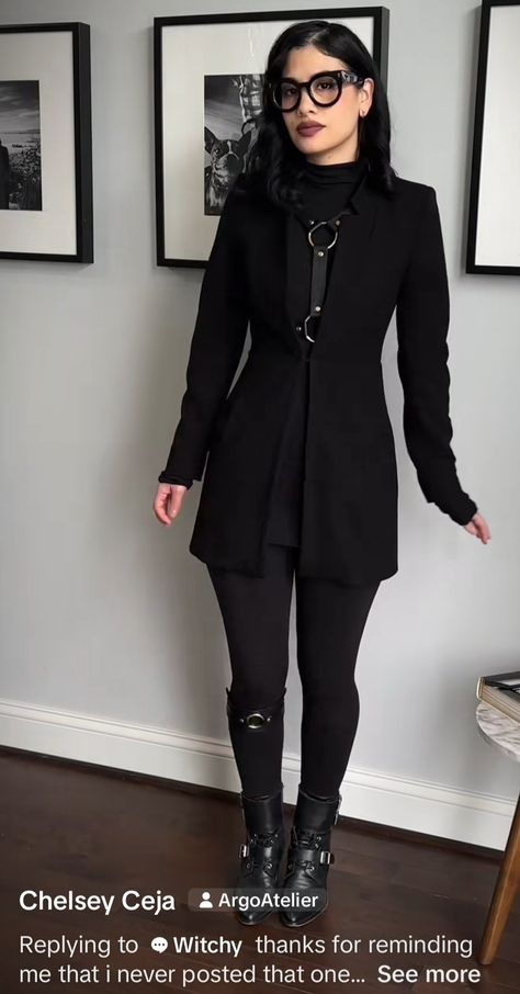 Goth Cozy Outfit, Posh Goth Fashion, Goth Holiday Outfits, Business Casual Goth Outfits, Corporate Goth Aesthetic, Goth Mom Outfits, Winter Outfits Goth, Formal Fall Outfits, Corp Goth Outfits