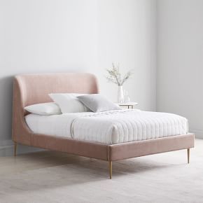 Lana Upholstered Bed, Upholstered Bed King, Beautiful Bed Designs, Simple Bed Designs, Modern Upholstered Beds, West Elm Bedding, Upholstered Storage Bed, Bed King, Simple Bed