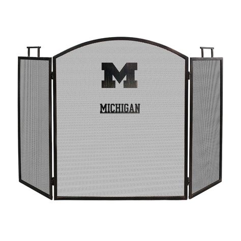 Michigan Wolverines Imperial Fireplace Screen - Brown Brown Rooms, Fireplace Tool Set, Nebraska Huskers, Garden Bbq, Fireplace Screens, Carbon Monoxide, Nebraska Cornhuskers, Fireplace Screen, Accent Doors