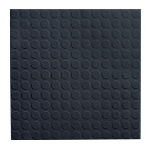 ROPPE Low Profile Circular Design Black 19.69 in. x 19.69 in. Rubber Tile 9921P100 at The Home Depot - Mobile Rubber Garage Flooring, Rolled Rubber Flooring, Rubber Floor Tiles, Gym Flooring Rubber, Garage Floor Mats, Garage Floor Tiles, Garage Flooring, Rubber Tiles, Foam Flooring