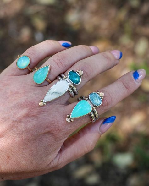 THREE MORE DAYS!! ASTORIA Rings + 14 karat golddd Peruvian Opals🙌 Ok the rings in this collection are probably my most favorite EVER!! These will be available in the LOW TIDE Collection Thursday, May 23rd at 4pm pst . . . . . #sustainablejewelry #bohojewelry #smallbusiness #riojeweler #jewelryobsessed #bohovibes #goddessjewelry #statementrings #goldjewelry Sun Jewelry, Goddess Jewelry, Peruvian Opal, Rising Sun, Sustainable Jewelry, The Low, Most Favorite, The Rings, Jewelry Lover