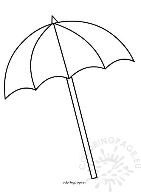 Preschool Beach Crafts, Beach Theme Preschool, Beach Umbrella Art, Umbrella Template, Umbrella Coloring Page, Summer Coloring Sheets, Art Club Projects, Umbrella Drawing, Umbrella Craft